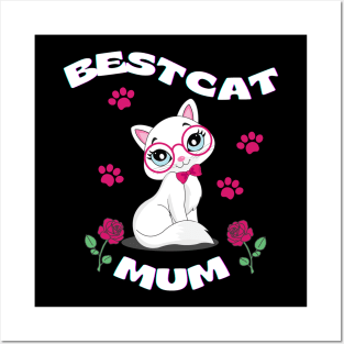 Best Cat Mum Posters and Art